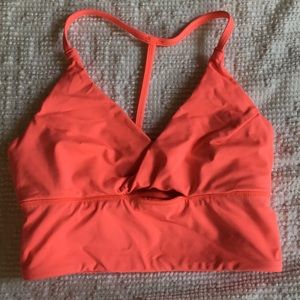 Lululemon sports bra top neon orange 4